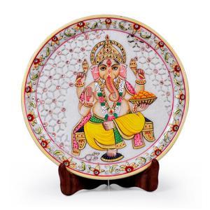 Ganapati Designer Marble Plate