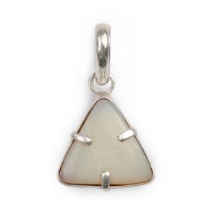Opal Oval Locket Triangular Shaped