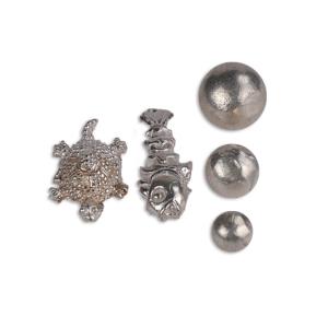 Silver tortoise,fish and three balls