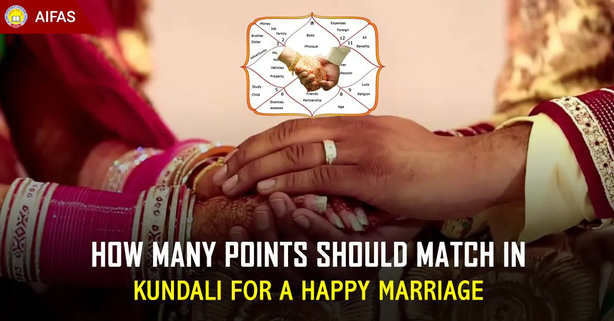 How many points should match in Kundali for a Happy Marriage