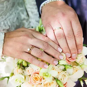 Why is a wedding ring worn in the left hand?