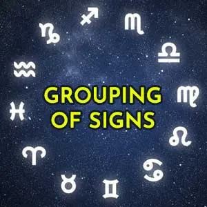 Grouping of signs